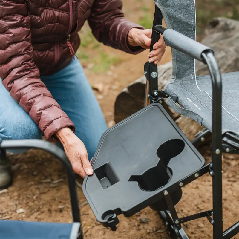 Ergonomic Portable Freestyle Rocker with Side Table - Folding Rocking Chair - Perfect for Tailgating Detail