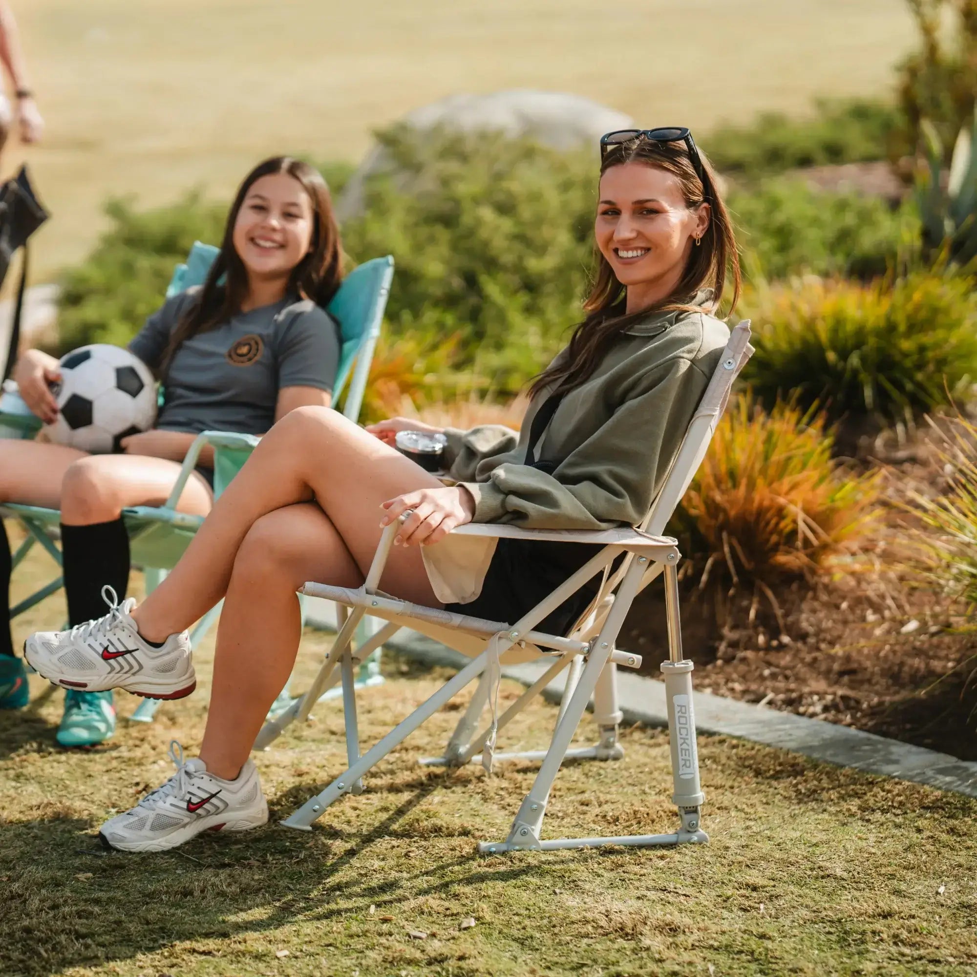 Heavy Duty Kickback Rocker - Outdoor Rocking Chairs with Dynamic Comfort Edge Detail