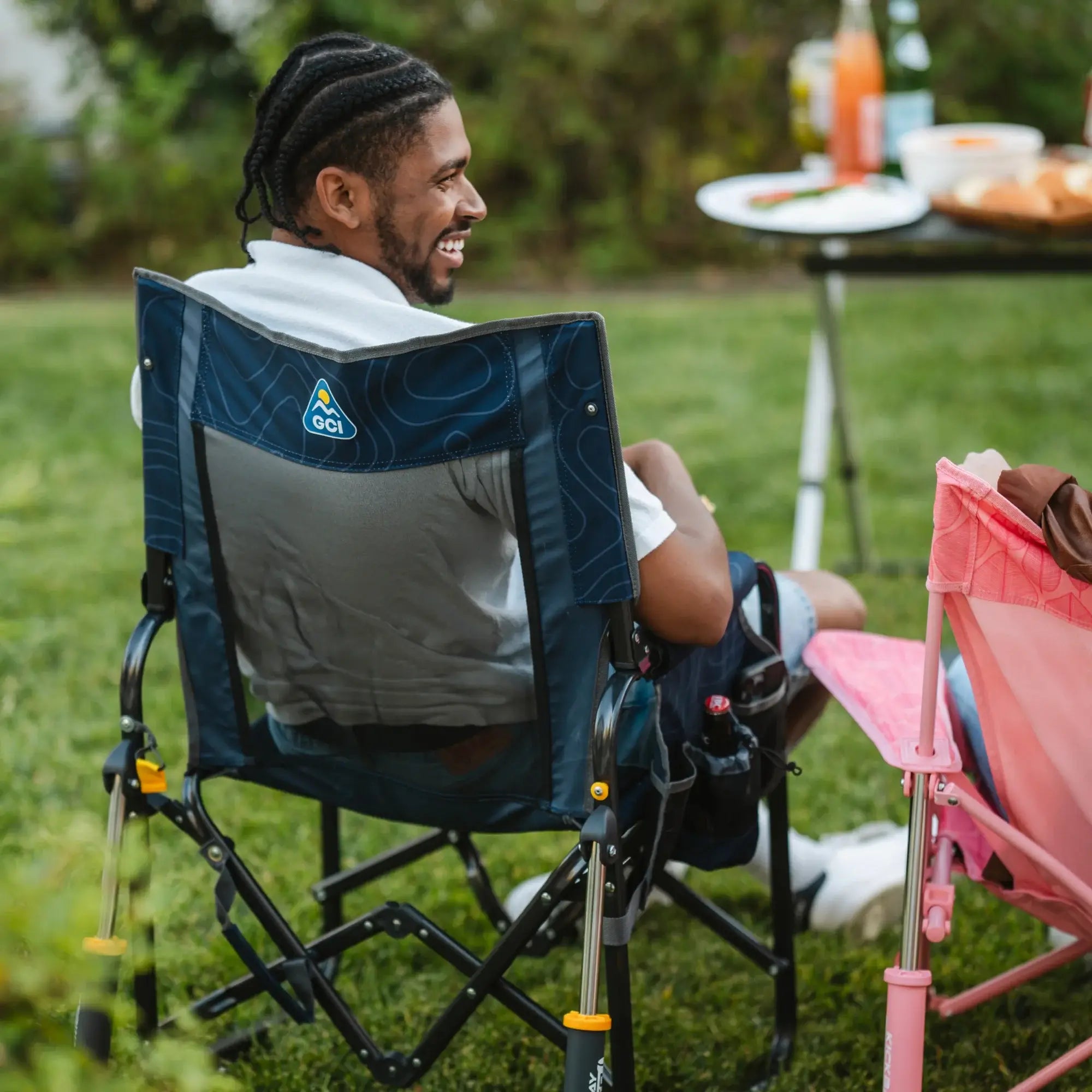 Ultra-Comfortable Stowaway Rocker - Camp Rocker Chair for Fishing & Beach Trips Detail