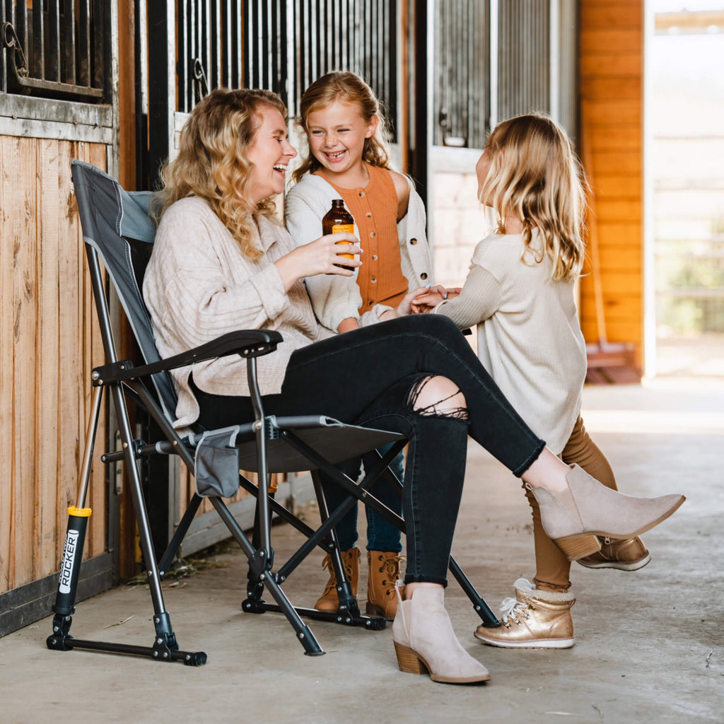 Foldable RoadTrip Rocker - Folding Rocking Chair - Perfect for Tailgating Detail