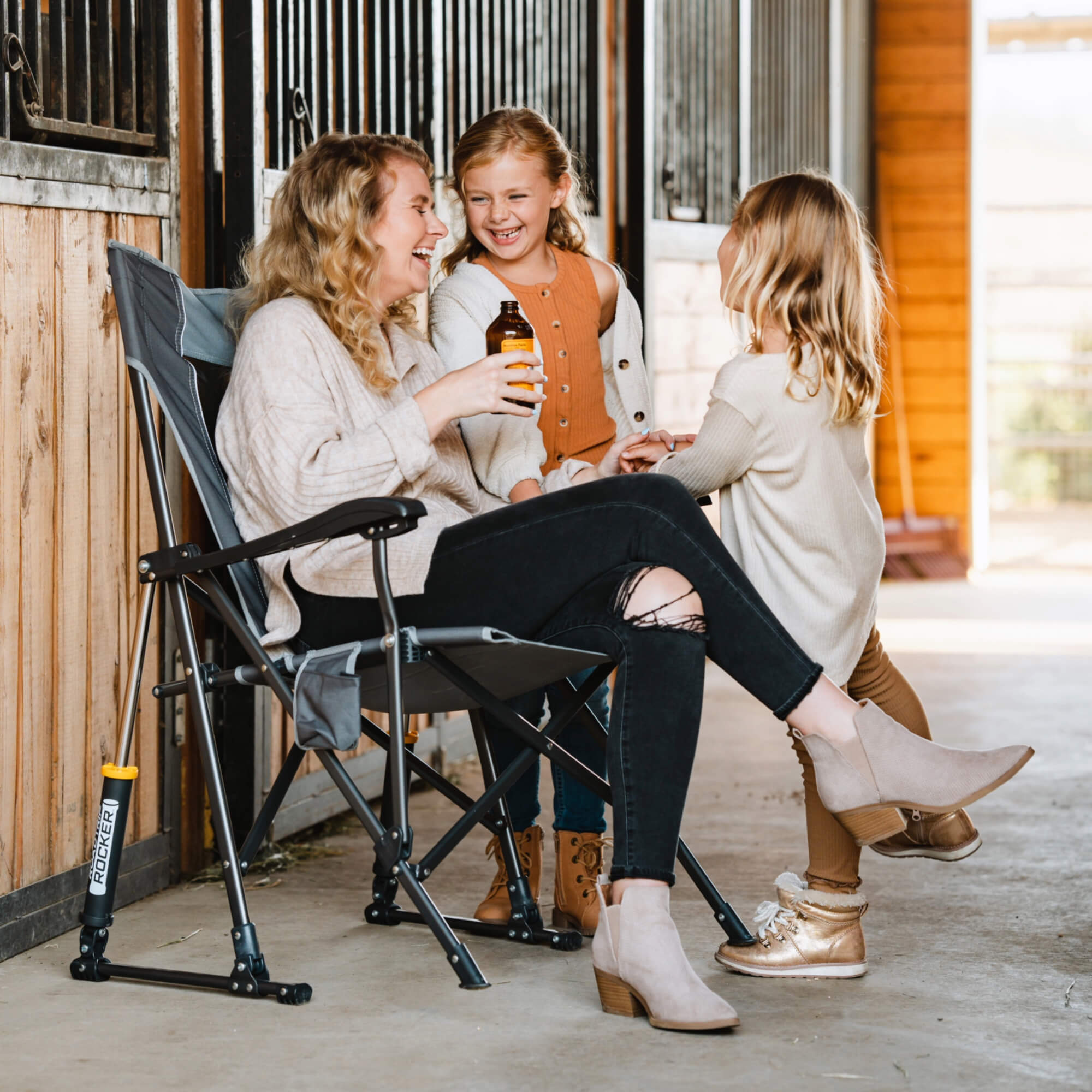Foldable RoadTrip Rocker - Folding Rocking Chair - Perfect for Tailgating Detail
