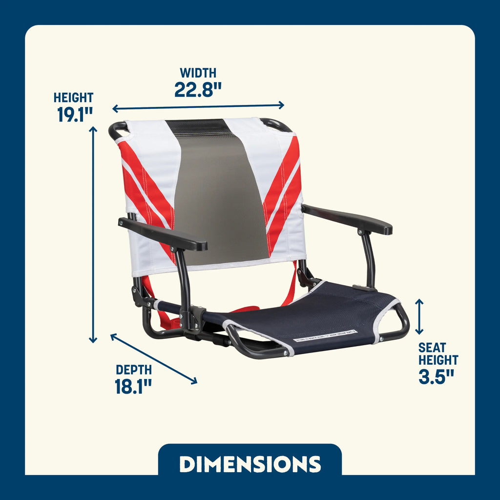 Heavy Duty Big Comfort Stadium Chair with Armrests - Rocker Chair for Camping & Lawns Detail