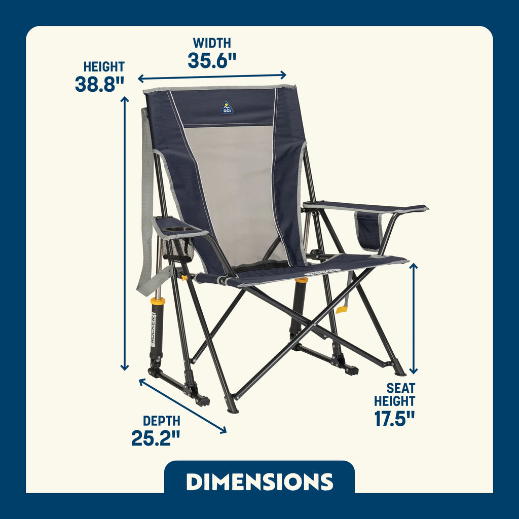 Foldable Comfort Pro Rocker - Rocker Chair for Camping & Lawns Detail