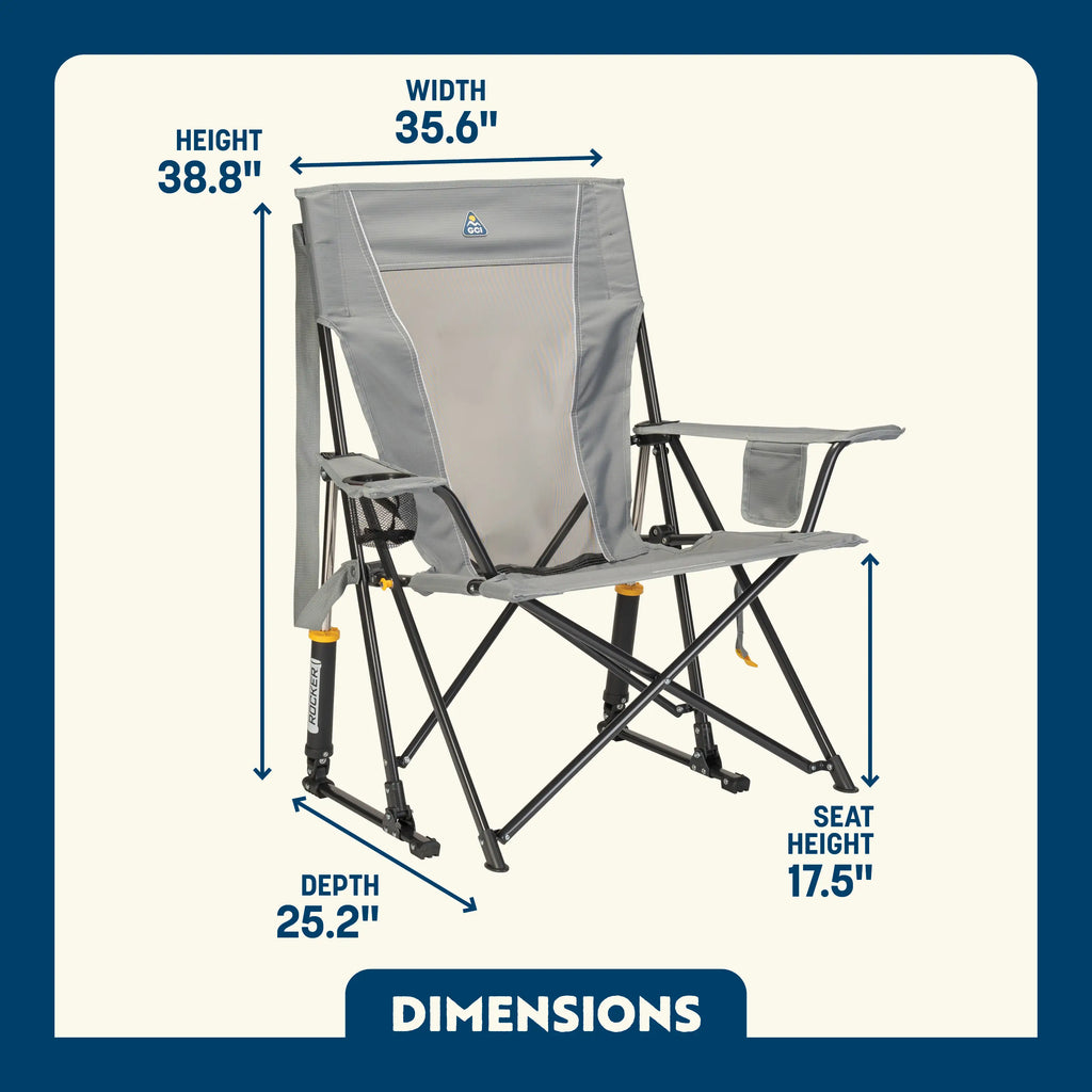 Foldable Comfort Pro Rocker - Rocker Chair for Camping & Lawns Detail