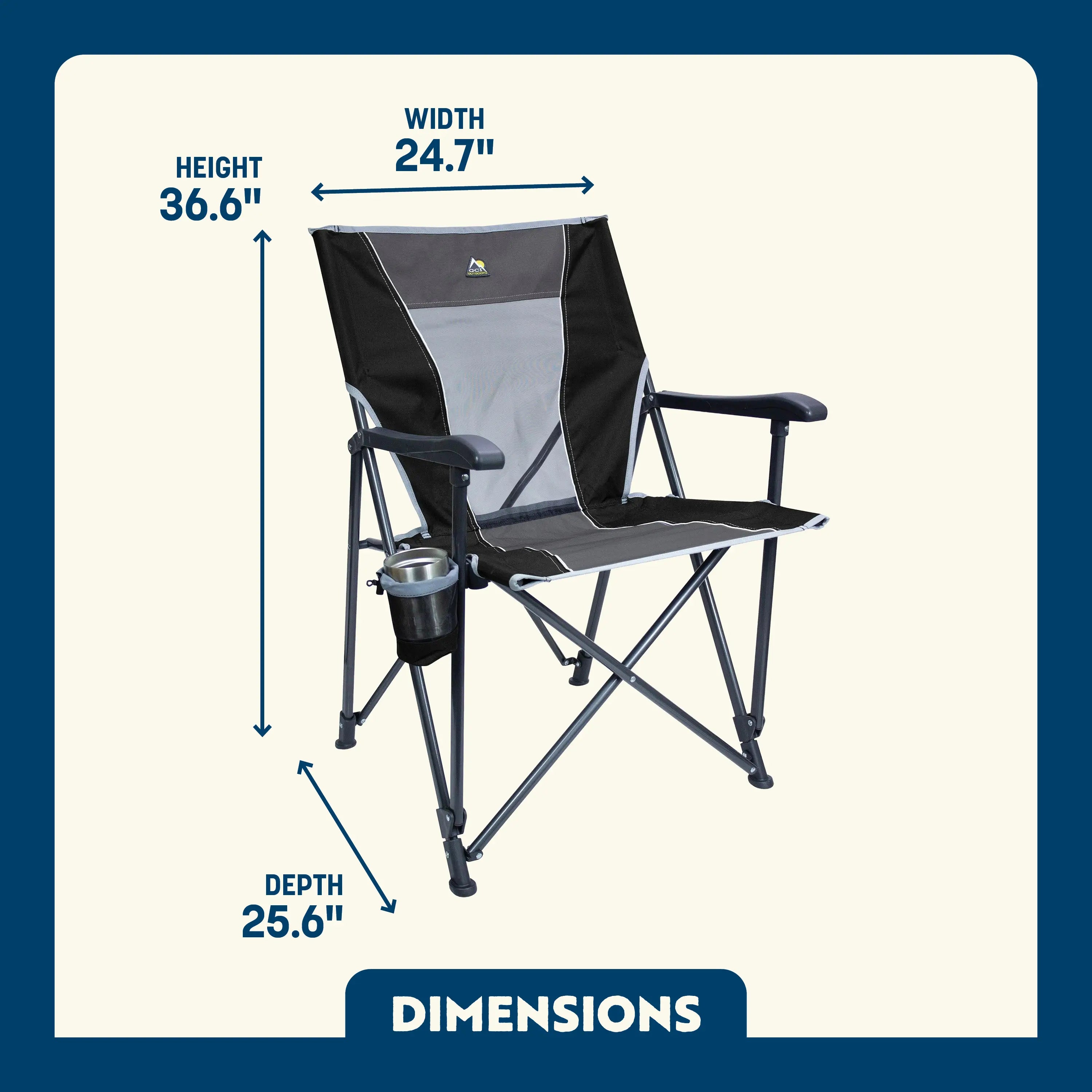Heavy Duty Eazy Chair - Rocker Chair for Camping & Lawns Detail