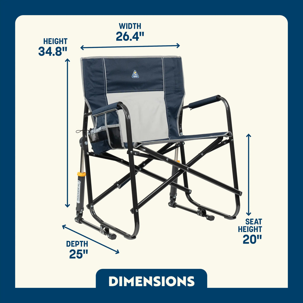 Premium All-Weather Freestyle Rocker XL - Camp Rocker Chair for Fishing & Beach Trips Detail