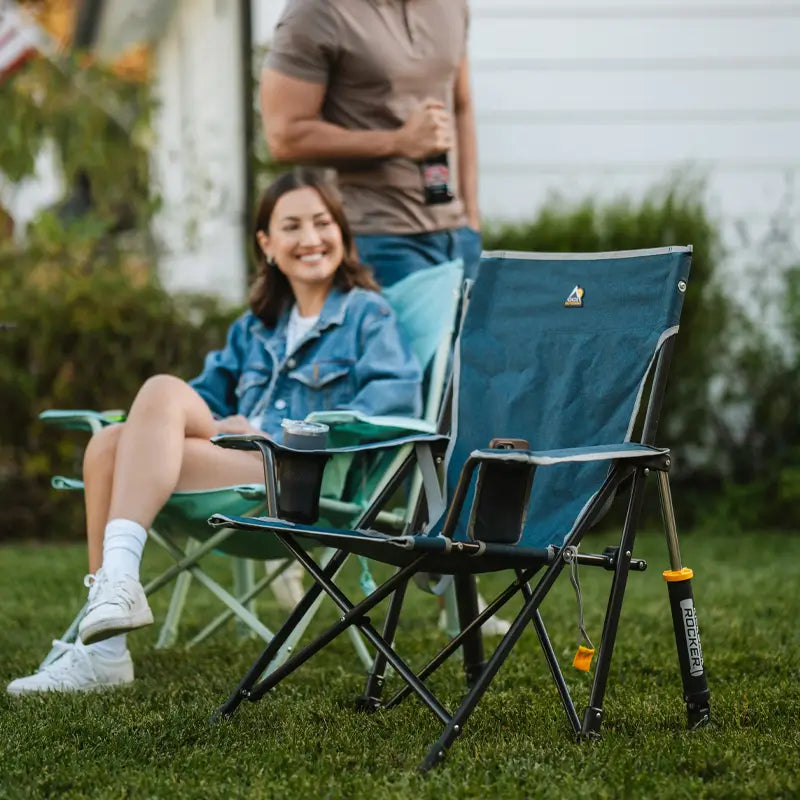 Heavy Duty Kickback Rocker - Outdoor Rocking Chairs with Dynamic Comfort Edge Detail