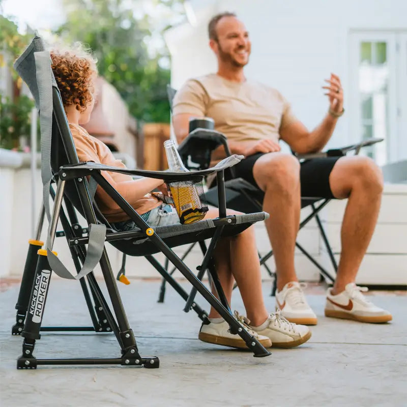 Heavy Duty Kickback Rocker - Outdoor Rocking Chairs with Dynamic Comfort Edge Detail