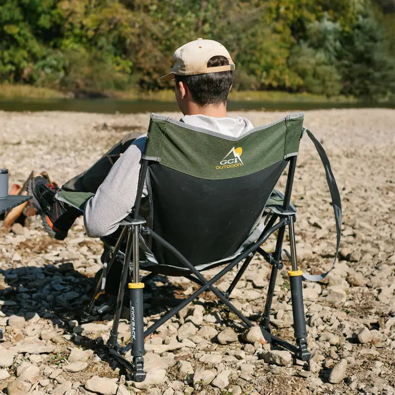 Heavy Duty Kickback Rocker - Outdoor Rocking Chairs with Dynamic Comfort Edge Detail