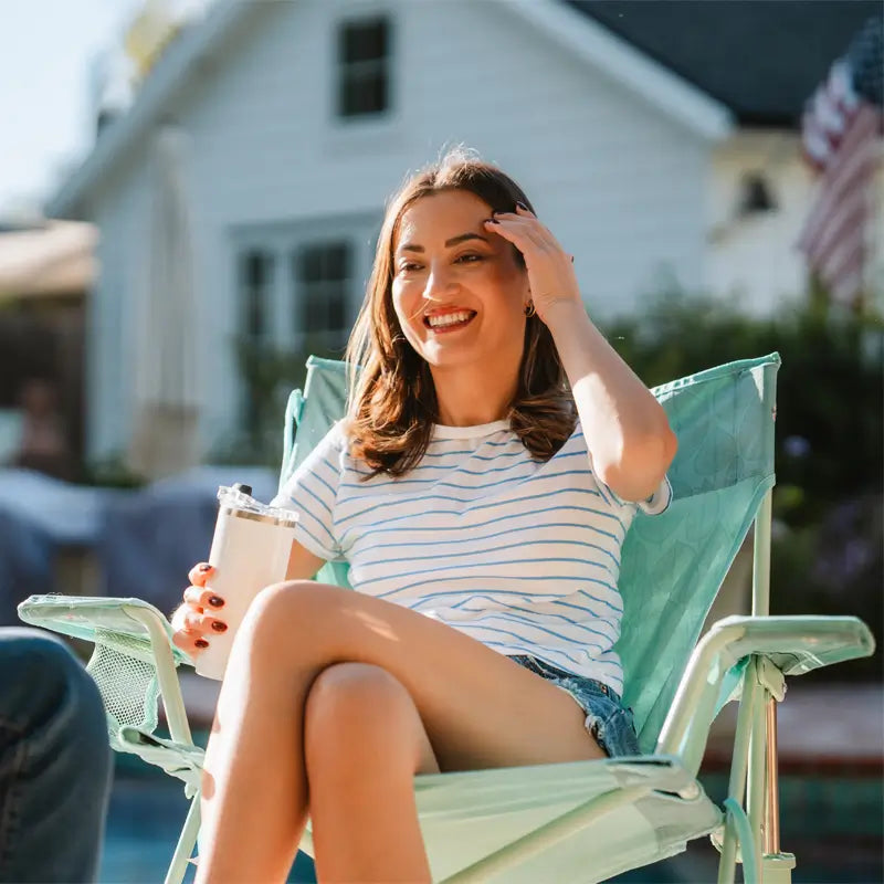 Heavy Duty Kickback Rocker - Outdoor Rocking Chairs with Dynamic Comfort Edge Detail