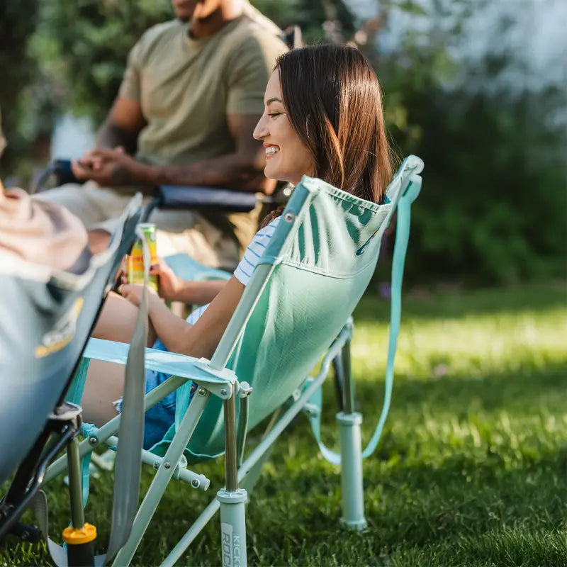 Heavy Duty Kickback Rocker - Outdoor Rocking Chairs with Dynamic Comfort Edge Detail