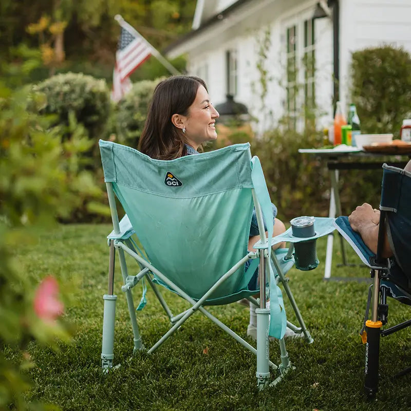 Heavy Duty Kickback Rocker - Outdoor Rocking Chairs with Dynamic Comfort Edge Detail