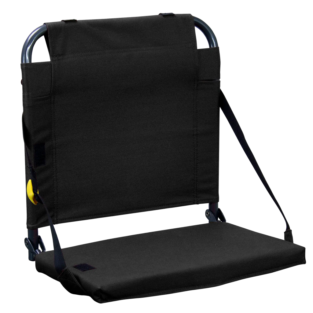 Foldable BleacherBack - Outdoor Rocking Chairs with Dynamic Comfort Edge - Black