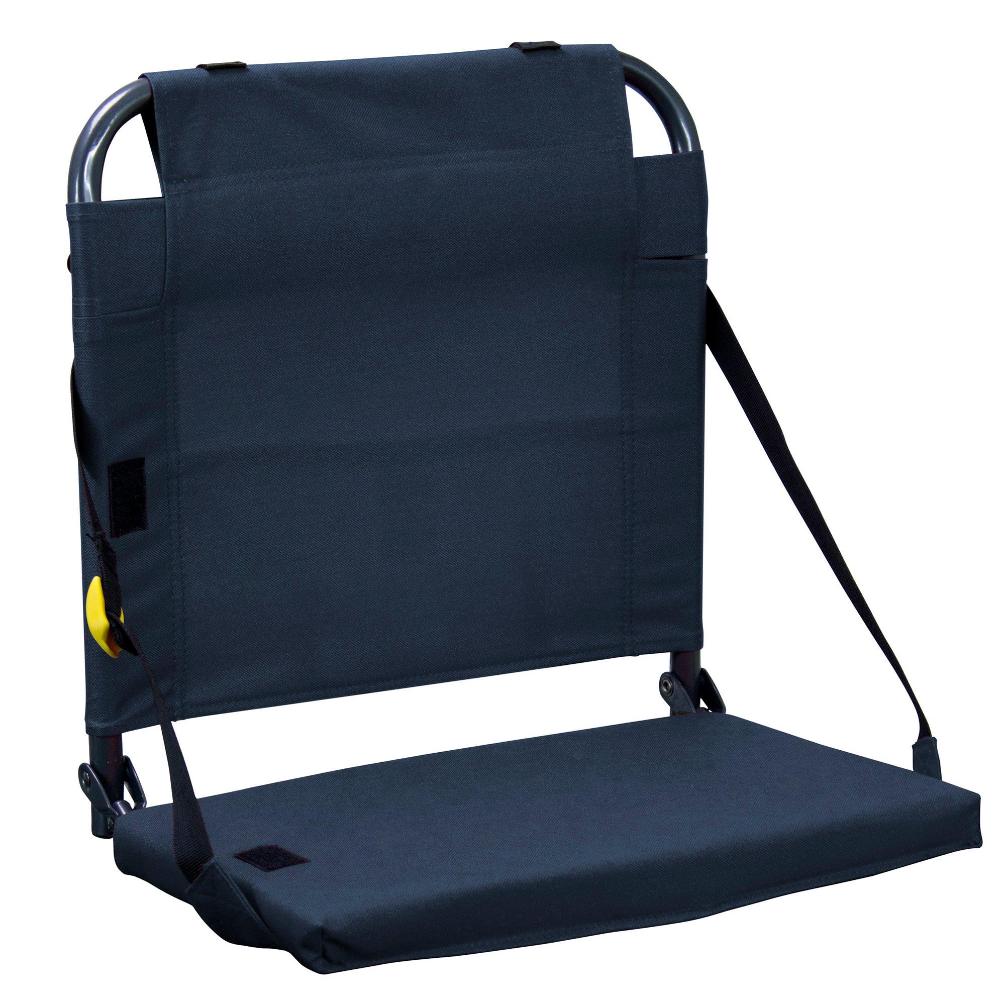 Foldable BleacherBack - Outdoor Rocking Chairs with Dynamic Comfort Edge - Navy