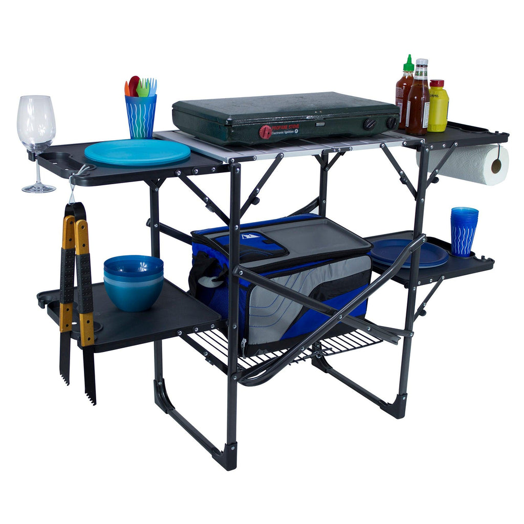 Portable Outdoor Slim-Fold Cook Station - Outdoor Cook Station for Tailgating & BBQ Detail