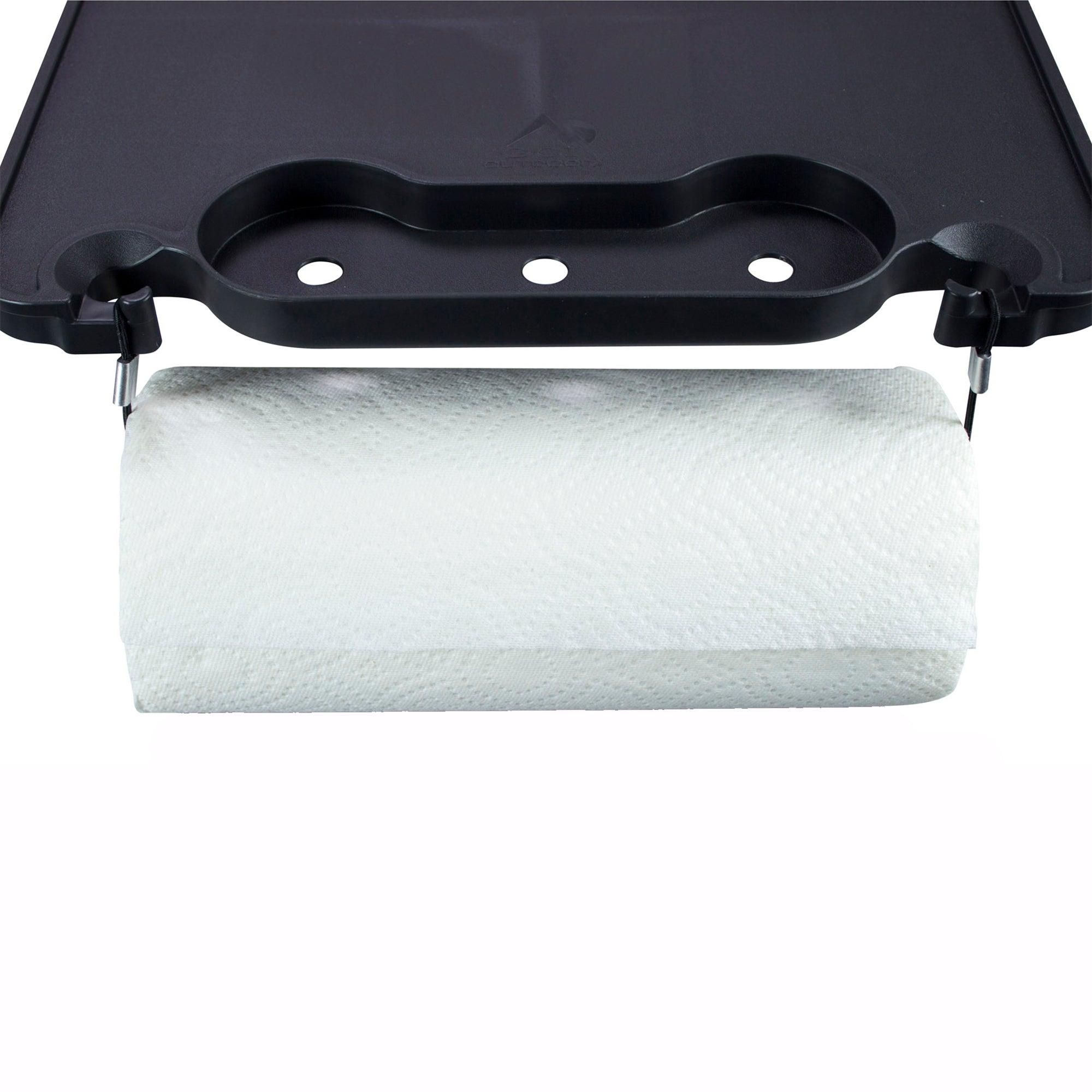 Portable Outdoor Master Cook Station - Folding Camping Table with Storage Shelves Detail