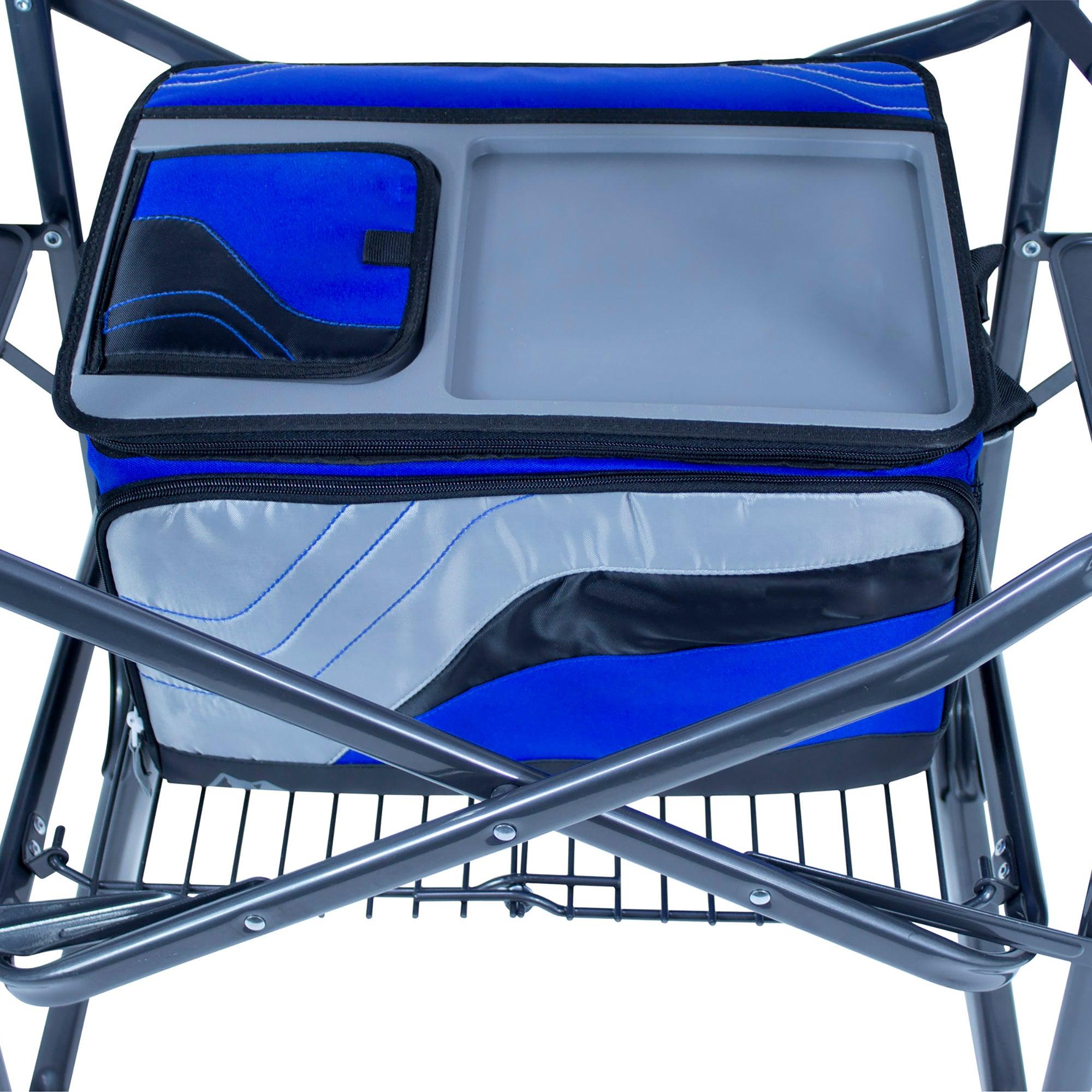 Portable Outdoor Master Cook Station - Folding Camping Table with Storage Shelves Detail