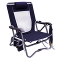 Foldable Bi-Fold Slim Event Chair - Folding Rocking Chair - Perfect for Tailgating - Indigo