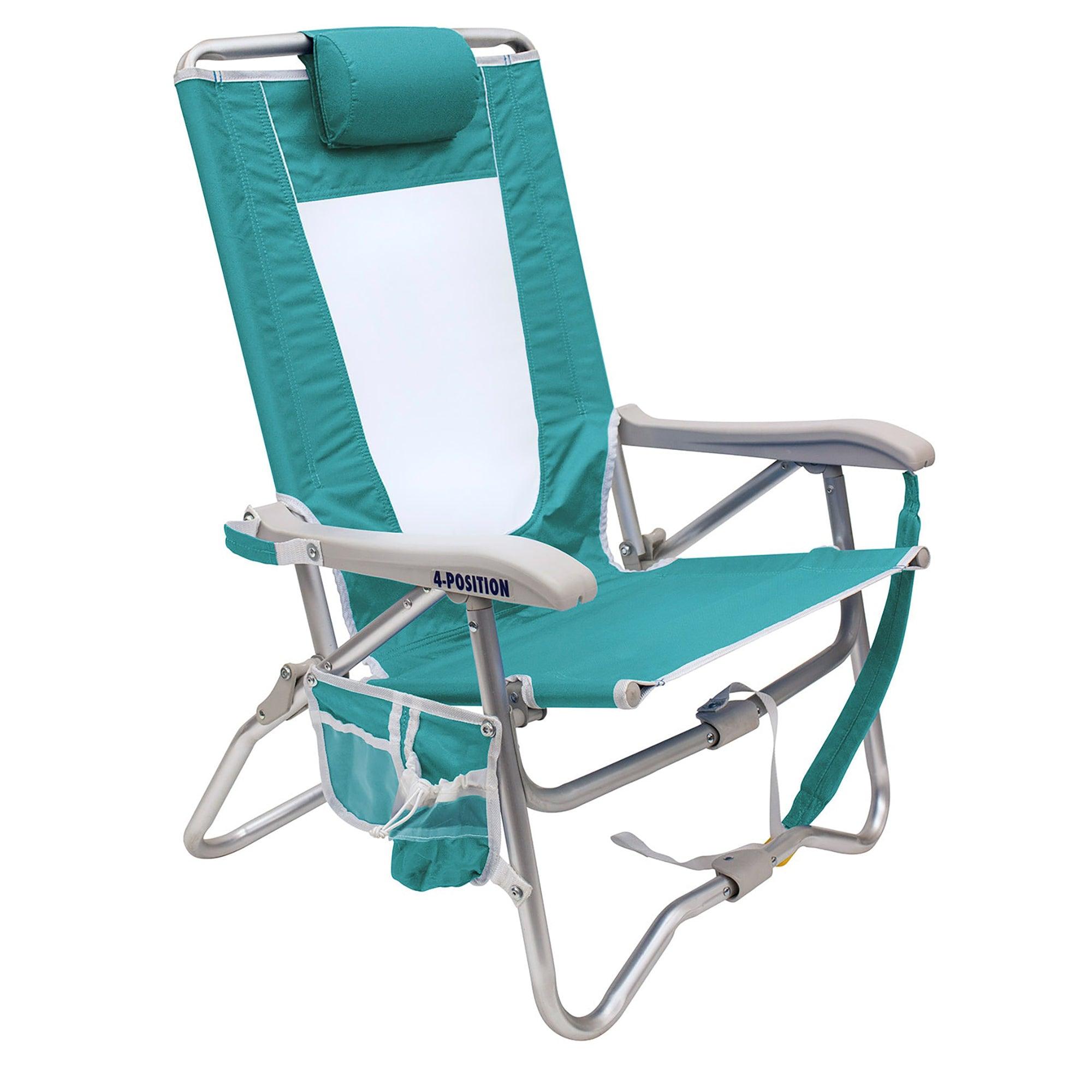 Premium All-Weather Bi-Fold Beach Chair - Outdoor Rocking Chairs with Dynamic Comfort Edge - Seafoam
