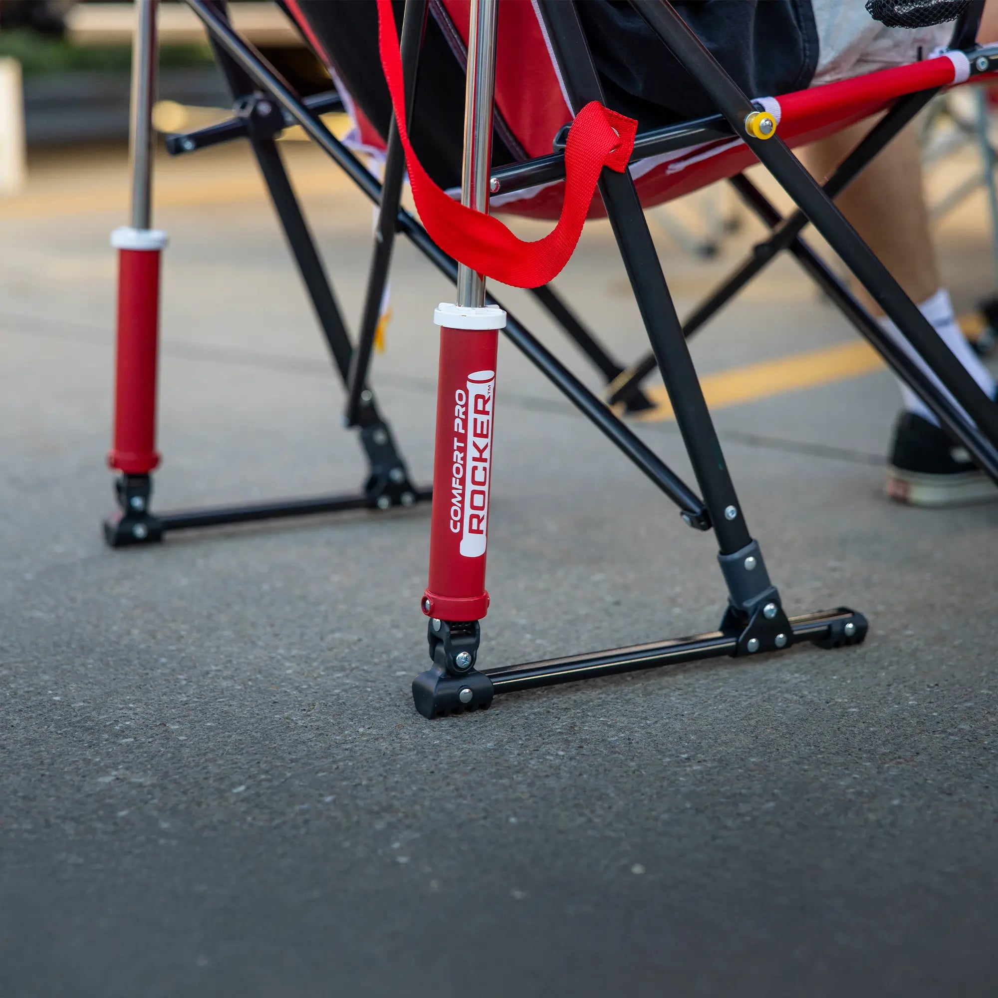 Ultra-Comfortable Comfort Pro Rocker - Nebraska Cornhuskers - Outdoor Rocking Chairs with Dynamic Comfort Edge Detail