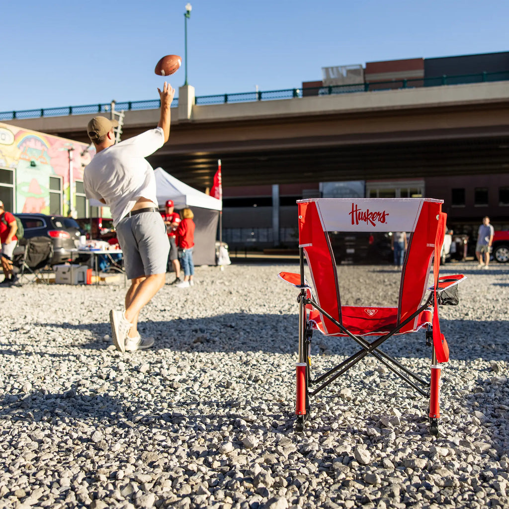 Ultra-Comfortable Comfort Pro Rocker - Nebraska Cornhuskers - Outdoor Rocking Chairs with Dynamic Comfort Edge Detail
