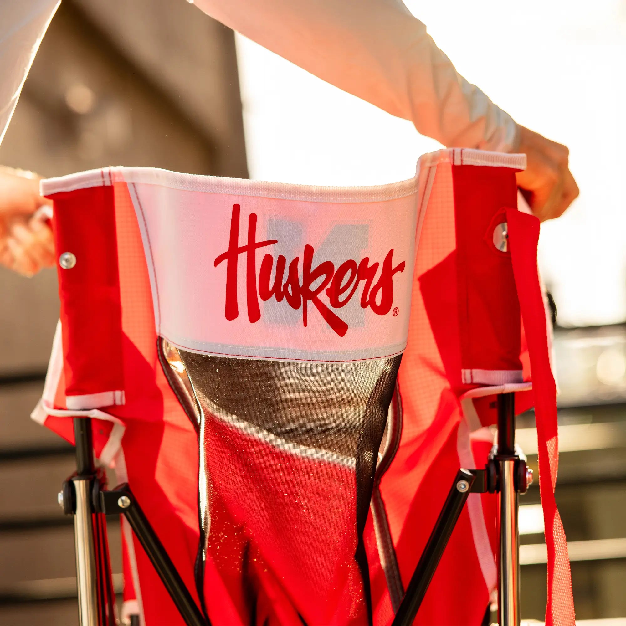 Ultra-Comfortable Comfort Pro Rocker - Nebraska Cornhuskers - Outdoor Rocking Chairs with Dynamic Comfort Edge Detail