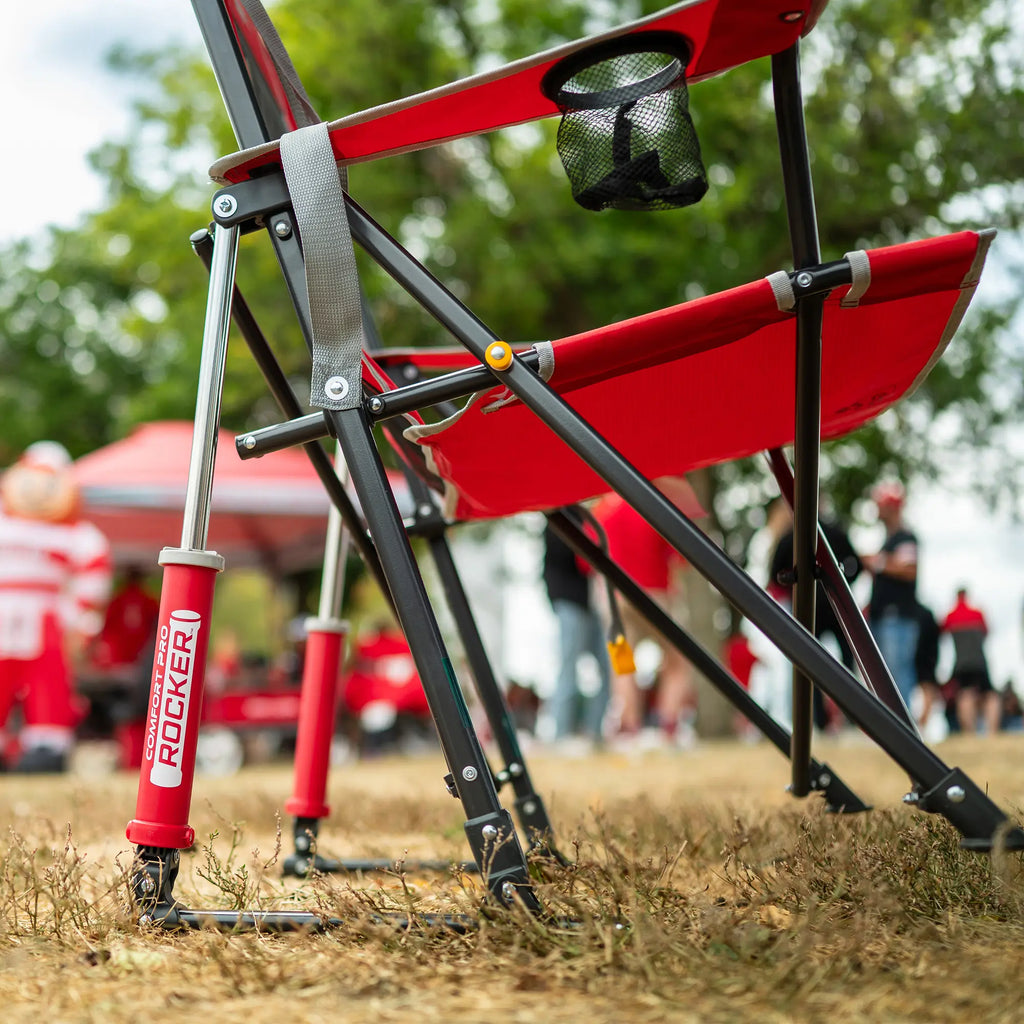 Premium All-Weather Comfort Pro Rocker - Ohio State Buckeyes - Rocker Chair for Camping & Lawns Detail