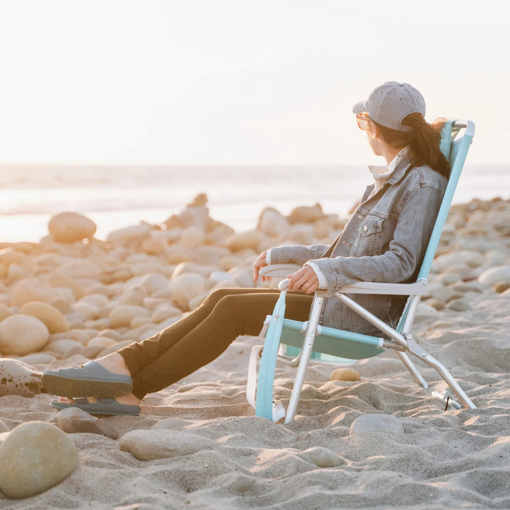 Premium All-Weather Bi-Fold Beach Chair - Outdoor Rocking Chairs with Dynamic Comfort Edge Detail