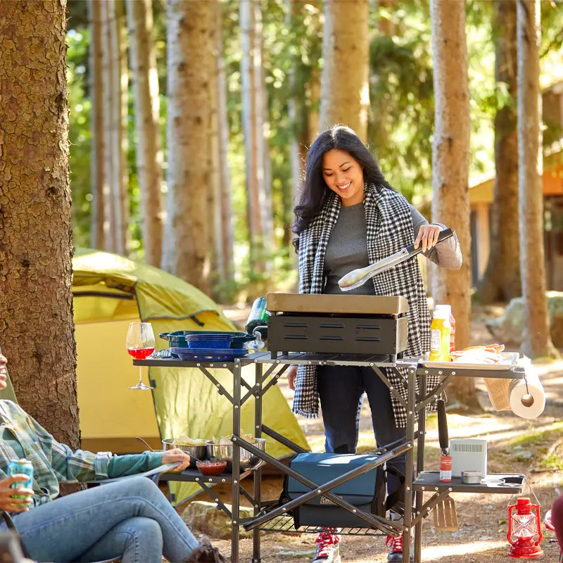 Portable Outdoor Slim-Fold Cook Station - Outdoor Cook Station for Tailgating & BBQ Detail