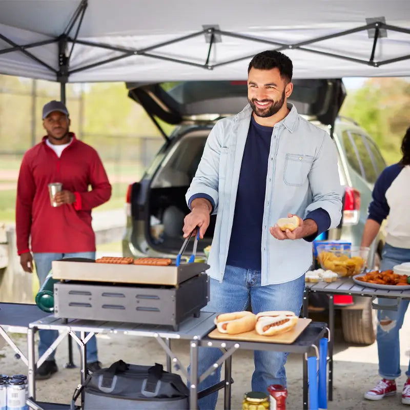 Portable Outdoor Slim-Fold Cook Station - Outdoor Cook Station for Tailgating & BBQ Detail