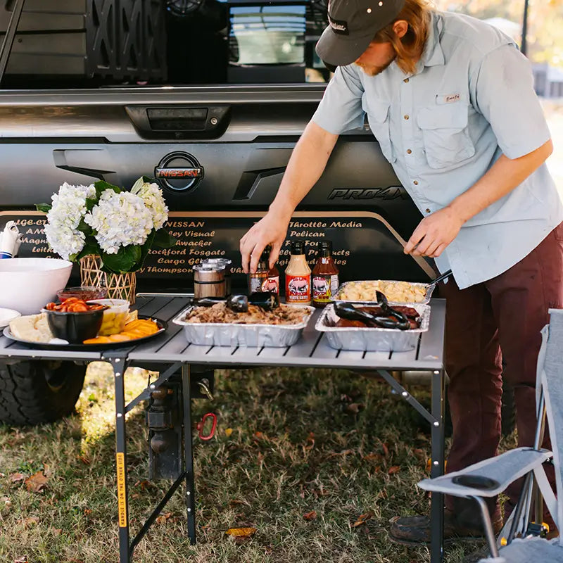 Multi-Functional Slim-Fold Table - Heavy Duty Aluminum Folding Picnic Table Detail