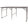 Multi-Functional Slim-Fold Table - Heavy Duty Aluminum Folding Picnic Table - Default Title