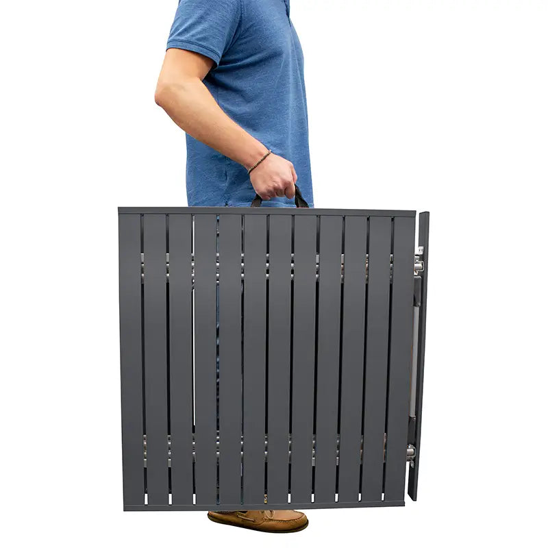 Multi-Functional Slim-Fold Table XL - Folding Camping Table with Storage Shelves Detail