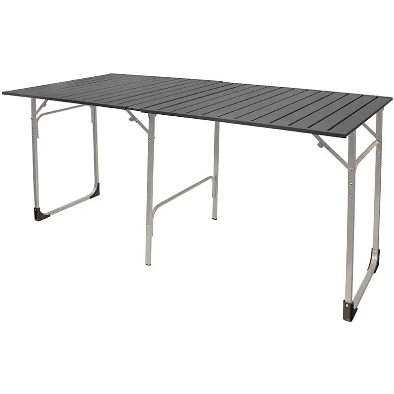 Multi-Functional Slim-Fold Table XL - Folding Camping Table with Storage Shelves - Default Title