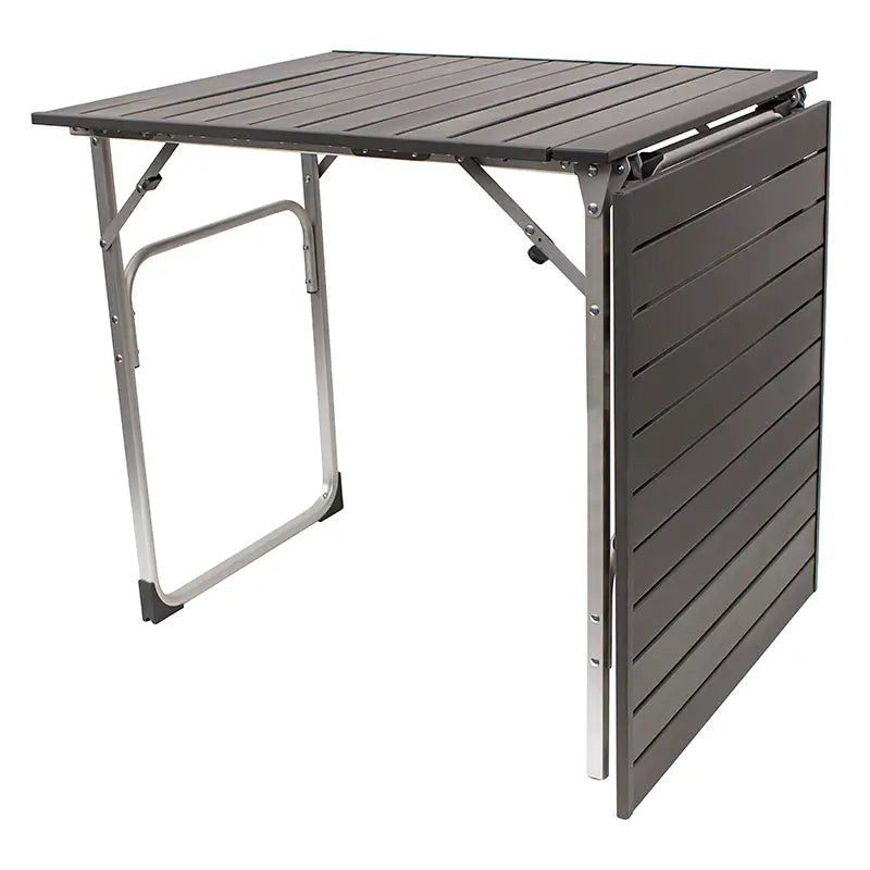 Multi-Functional Slim-Fold Table XL - Folding Camping Table with Storage Shelves Detail