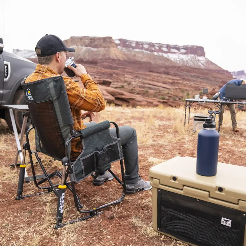 Ultra-Comfortable Stowaway Rocker - Camp Rocker Chair for Fishing & Beach Trips Detail