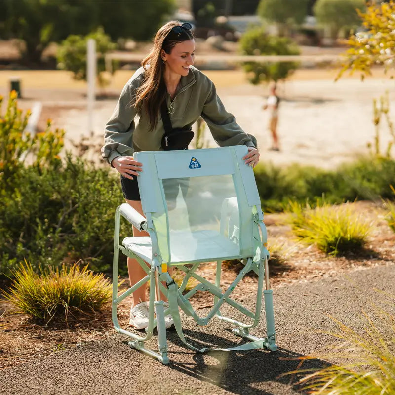 Ultra-Comfortable Stowaway Rocker - Camp Rocker Chair for Fishing & Beach Trips Detail