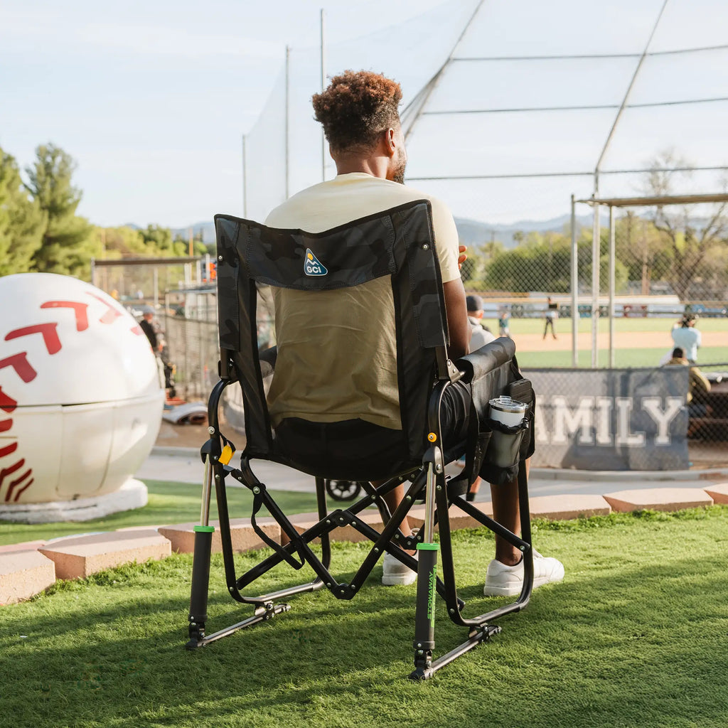 Ultra-Comfortable Stowaway Rocker - Camp Rocker Chair for Fishing & Beach Trips Detail