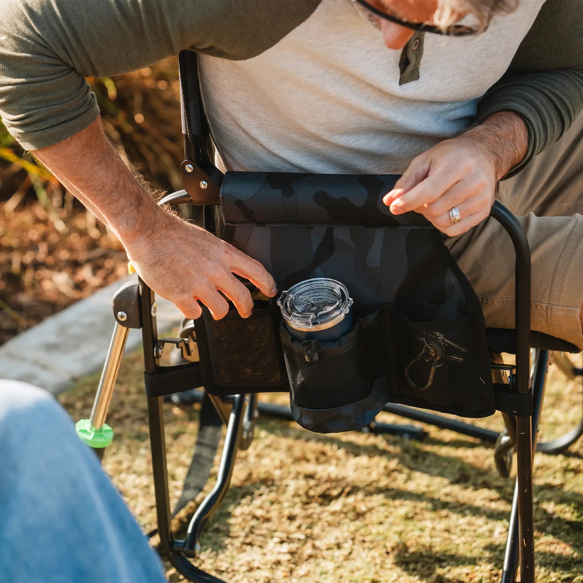 Ultra-Comfortable Stowaway Rocker - Camp Rocker Chair for Fishing & Beach Trips Detail