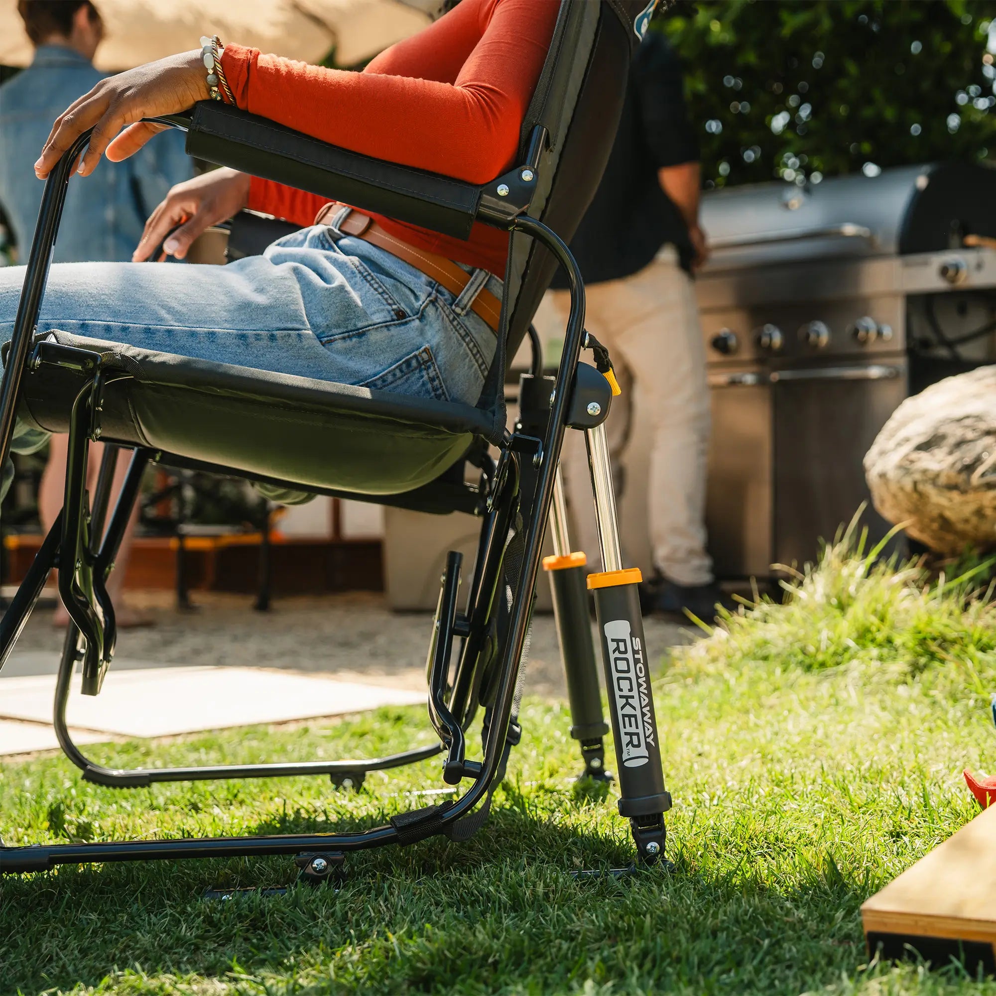 Ultra-Comfortable Stowaway Rocker - Camp Rocker Chair for Fishing & Beach Trips Detail