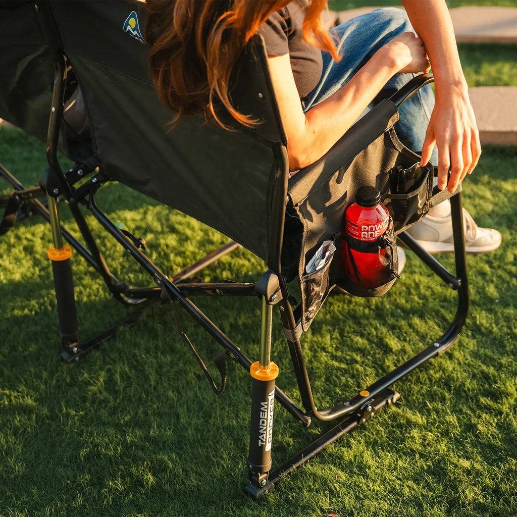Heavy Duty Tandem Rocker - Folding Rocking Chair - Perfect for Tailgating Detail