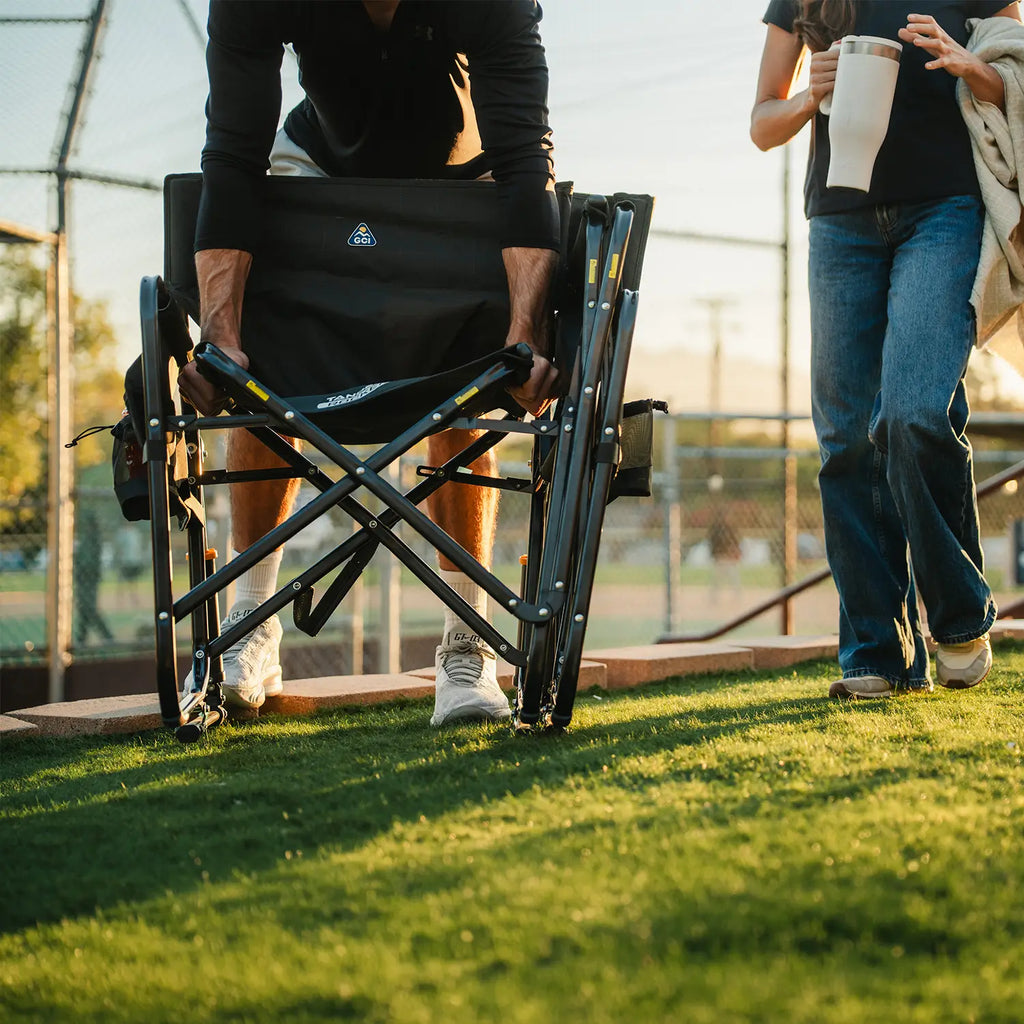 Heavy Duty Tandem Rocker - Folding Rocking Chair - Perfect for Tailgating Detail