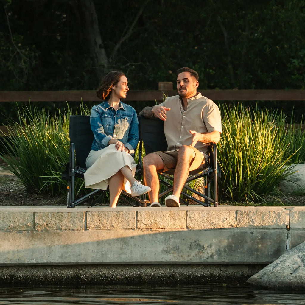 Heavy Duty Tandem Rocker - Folding Rocking Chair - Perfect for Tailgating Detail