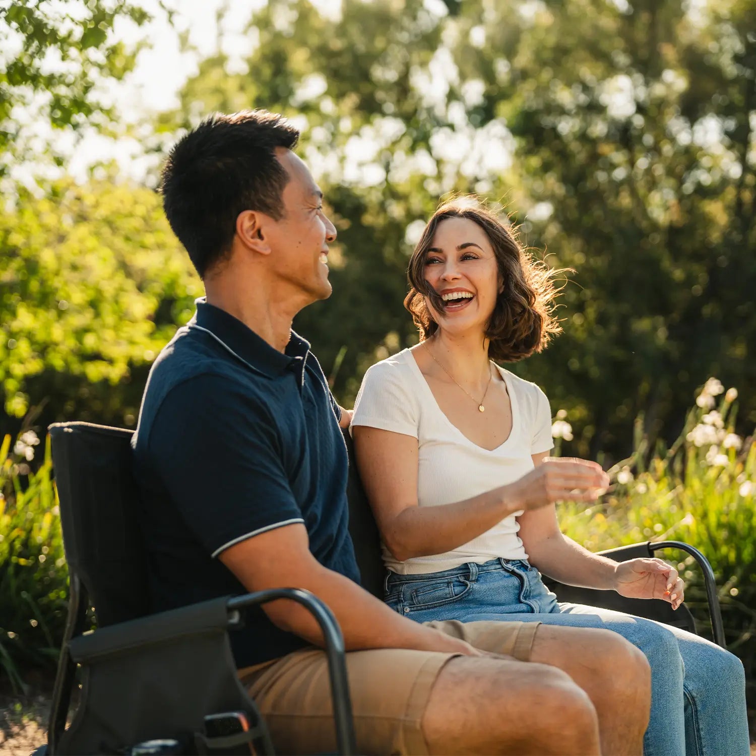 Heavy Duty Tandem Rocker - Folding Rocking Chair - Perfect for Tailgating Detail