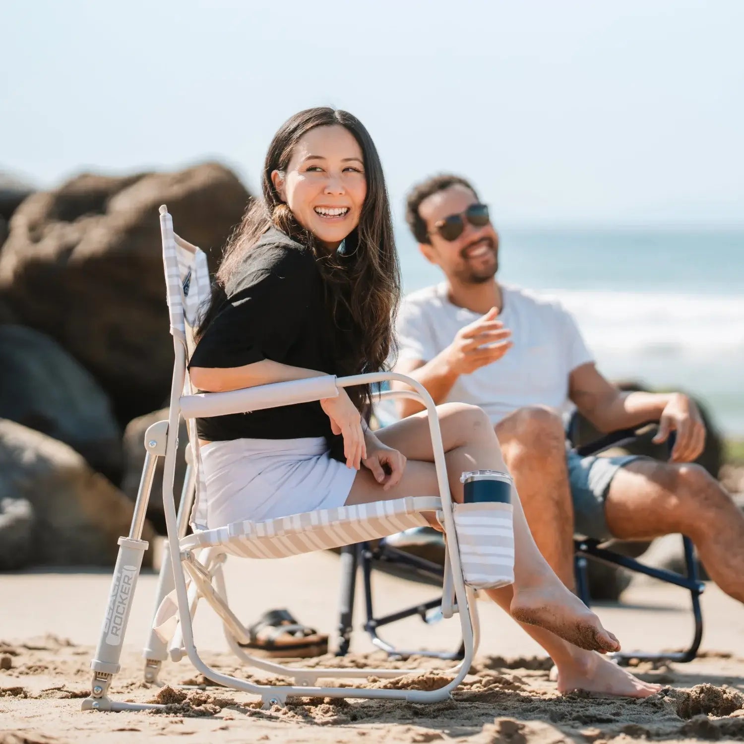 Premium All-Weather Beach Rocker - Rocker Chair for Camping & Lawns Detail