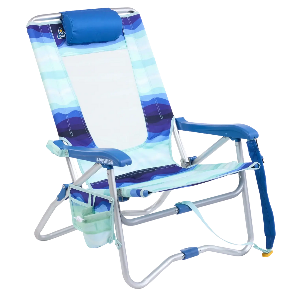 Premium All-Weather Bi-Fold Beach Chair - Outdoor Rocking Chairs with Dynamic Comfort Edge - Wave