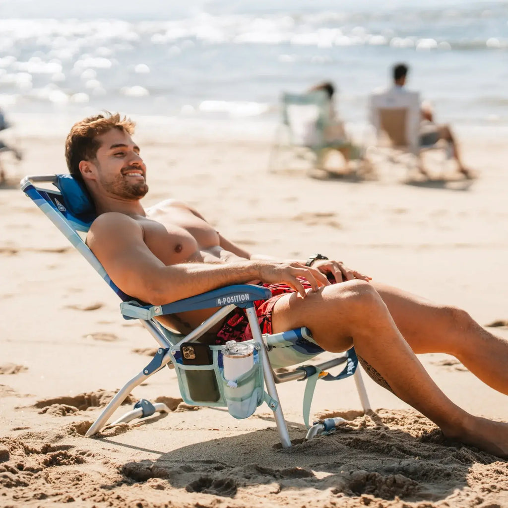 Premium All-Weather Bi-Fold Beach Chair - Outdoor Rocking Chairs with Dynamic Comfort Edge Detail