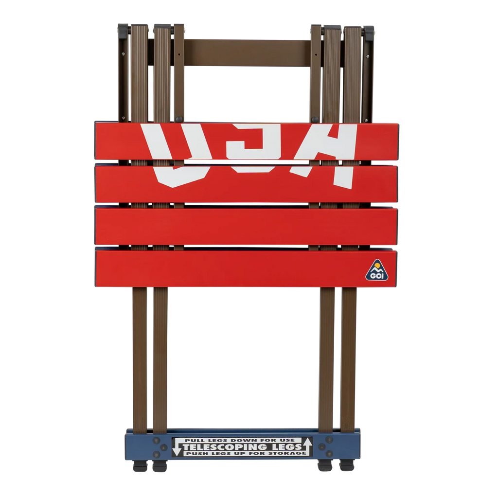 Portable Outdoor Compact Camp Table 20 - USA Anniversary Deluxe - Portable Camp Kitchen Table Counter Detail