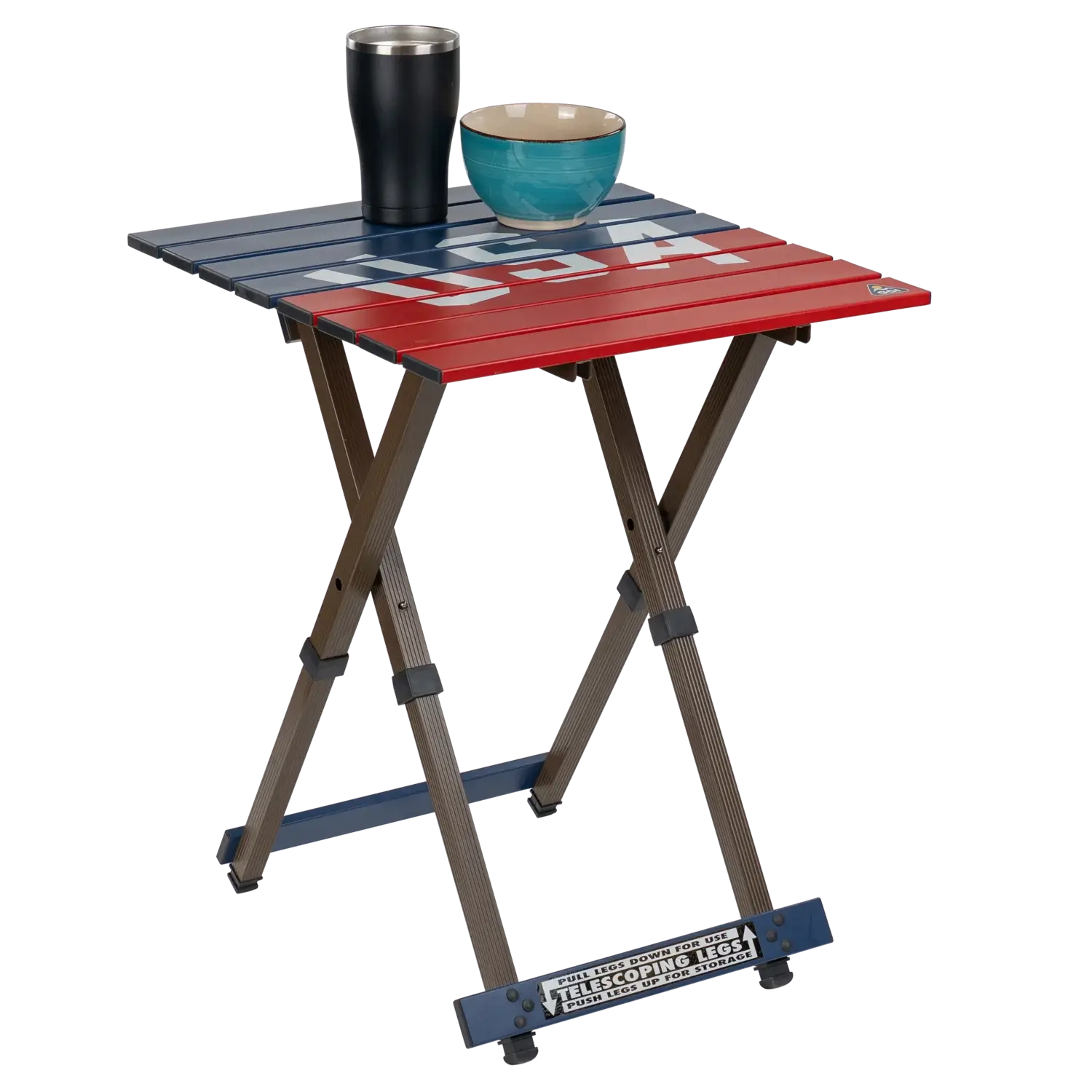 Portable Outdoor Compact Camp Table 20 - USA Anniversary Deluxe - Portable Camp Kitchen Table Counter Detail