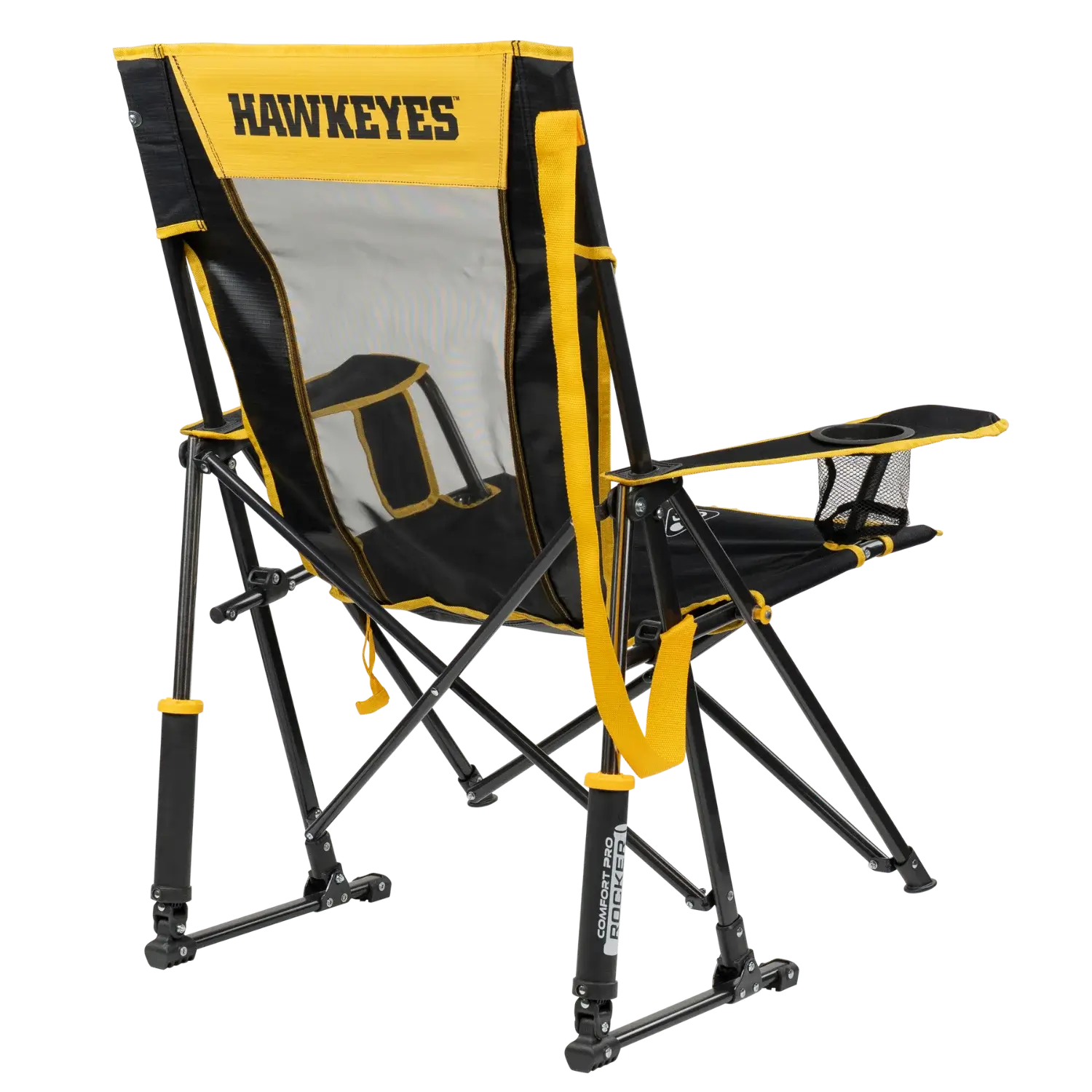 Ultra-Comfortable Comfort Pro Rocker - Iowa Hawkeyes - Outdoor Rocking Chairs with Dynamic Comfort Edge Detail